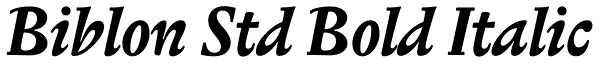 Biblon Std Bold Italic Font