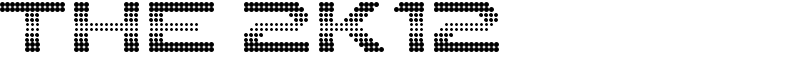 The 2K12 Font