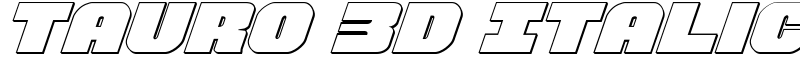 Tauro 3D Italic Font