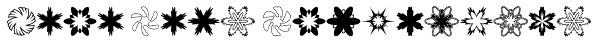 Mini Pics Snowflakes Font