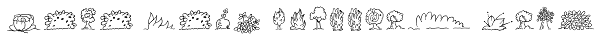 Mini Pics Uprooted Leaf Font