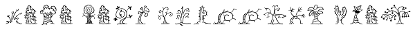 Mini Pics Uprooted Twig Font
