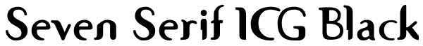 Seven Serif ICG Black Font