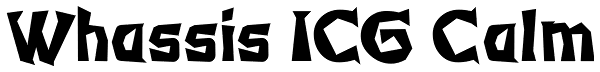 Whassis ICG Calm Font