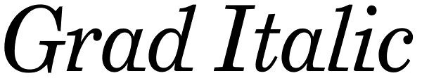 Grad Italic Font