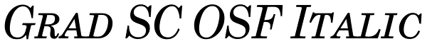 Grad SC OSF Italic Font