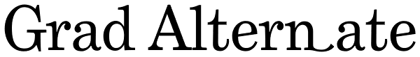 Grad Alternate Font