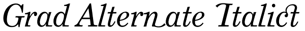 Grad Alternate Italic Font