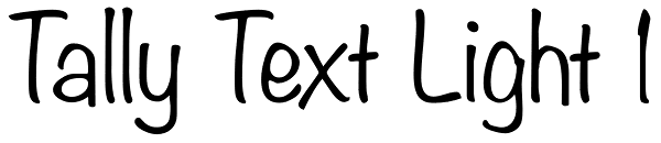 Tally Text Light 1 Font