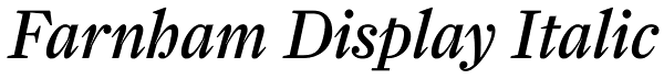 Farnham Display Italic Font