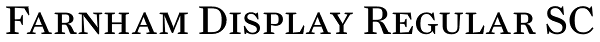 Farnham Display Regular SC Font