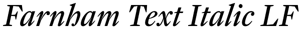 Farnham Text Italic LF Font