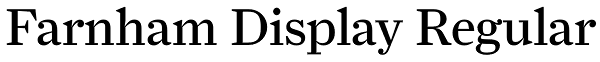 Farnham Display Regular Font