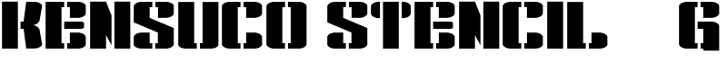 Kensuco Stencil__G Font