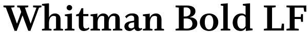 Whitman Bold LF Font