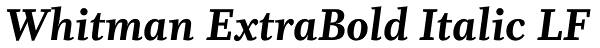 Whitman ExtraBold Italic LF Font