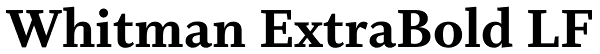 Whitman ExtraBold LF Font