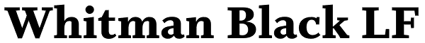 Whitman Black LF Font