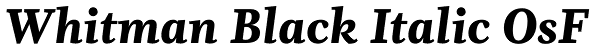 Whitman Black Italic OsF Font