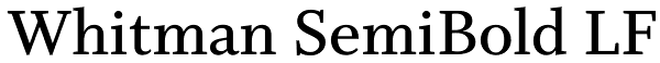 Whitman SemiBold LF Font