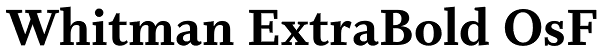Whitman ExtraBold OsF Font
