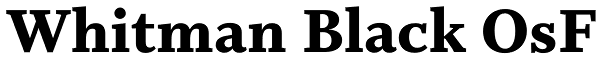 Whitman Black OsF Font