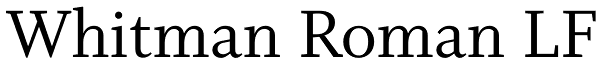 Whitman Roman LF Font