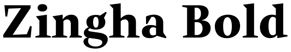 Zingha Bold Font