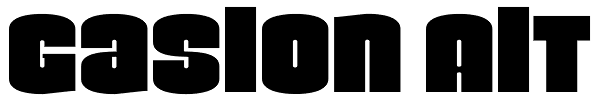 Gaslon Alt Font