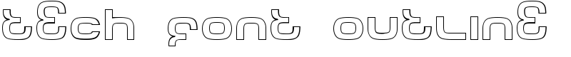 Tech Font Outline Font