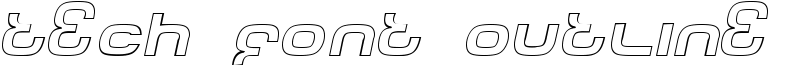 Tech Font Outline Font