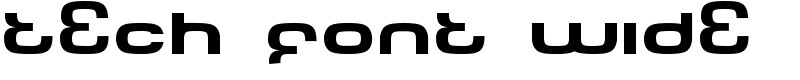 Tech Font Wide Font