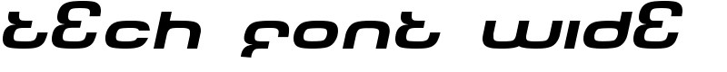 Tech Font Wide Font