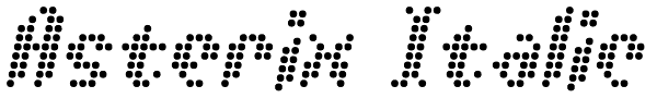 Asterix Italic Font