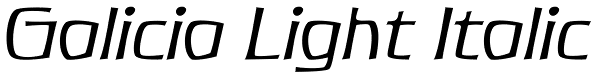 Galicia Light Italic Font