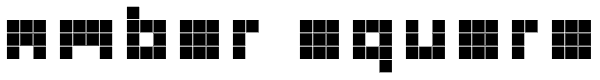 Amber Square Font