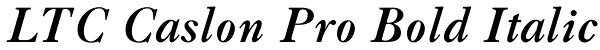 LTC Caslon Pro Bold Italic Font
