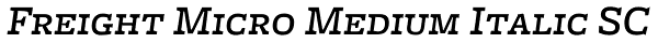 Freight Micro Medium Italic SC Font