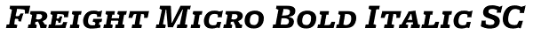 Freight Micro Bold Italic SC Font