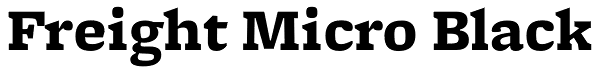 Freight Micro Black Font