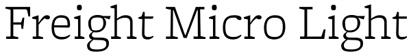 Freight Micro Light Font