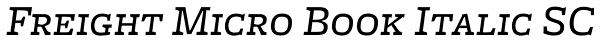 Freight Micro Book Italic SC Font