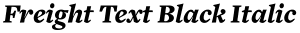 Freight Text Black Italic Font