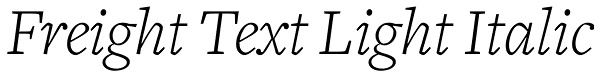 Freight Text Light Italic Font