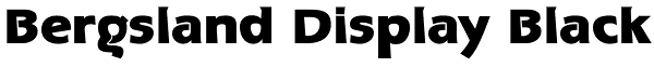 Bergsland Display Black Font