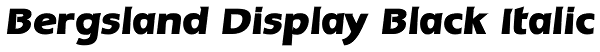 Bergsland Display Black Italic Font