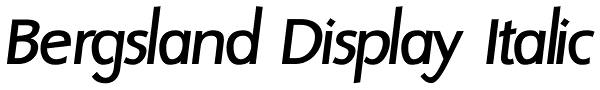 Bergsland Display Italic Font
