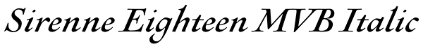 Sirenne Eighteen MVB Italic Font