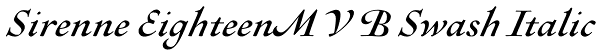 Sirenne Eighteen MVB Swash Italic Font