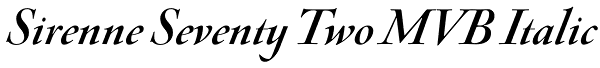 Sirenne Seventy Two MVB Italic Font